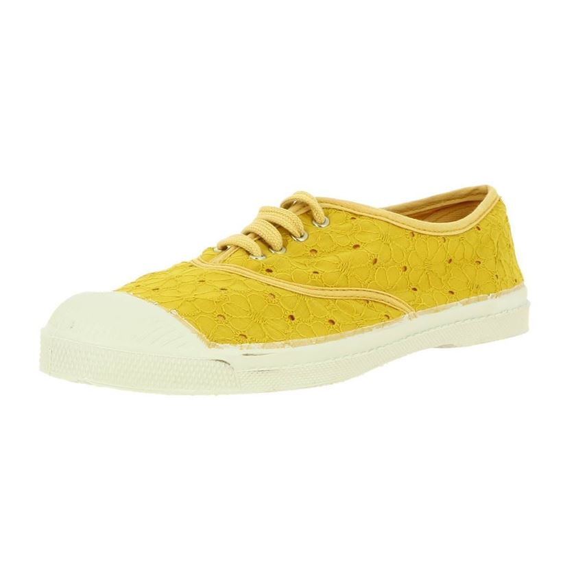 Bensimon femme broderie anglaise jaune1076004_2 sur voshoes.com