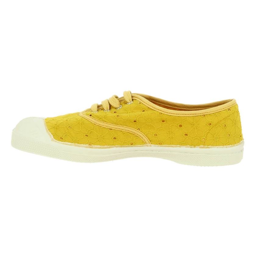 Bensimon femme broderie anglaise jaune1076004_3 sur voshoes.com