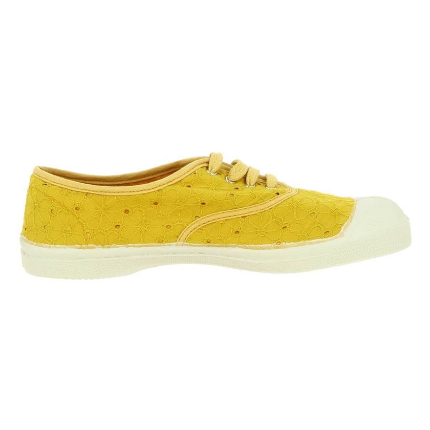 Bensimon femme broderie anglaise jaune1076004_4 sur voshoes.com