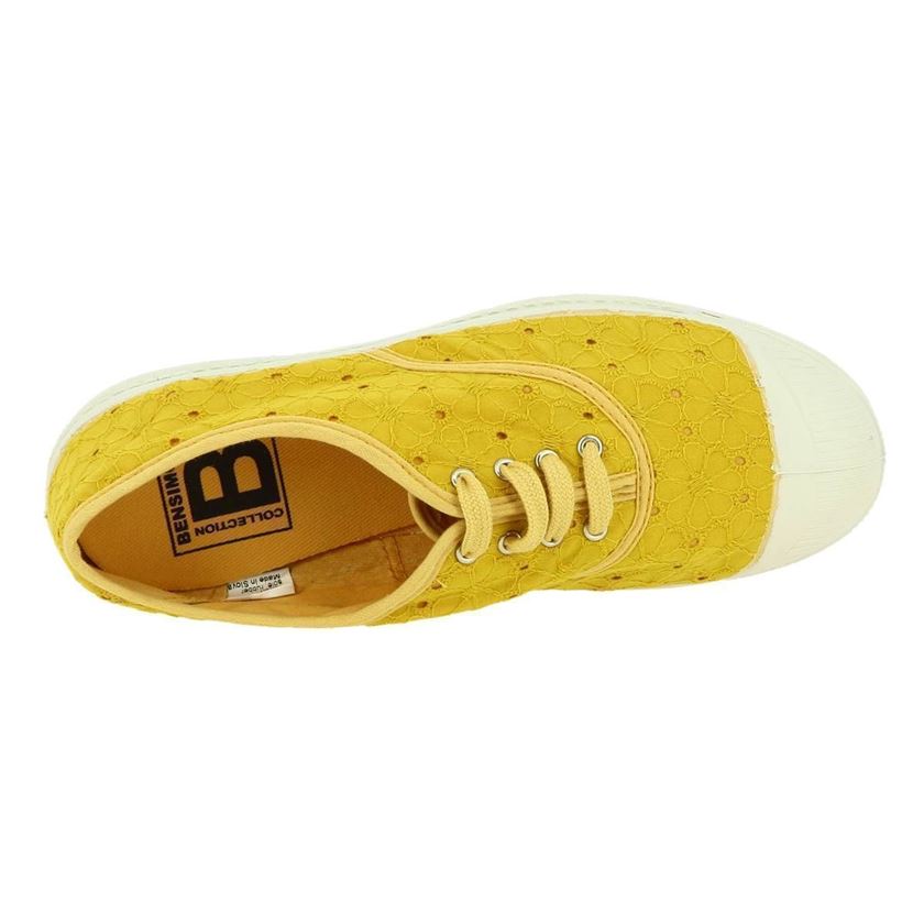 Bensimon femme broderie anglaise jaune1076004_5 sur voshoes.com