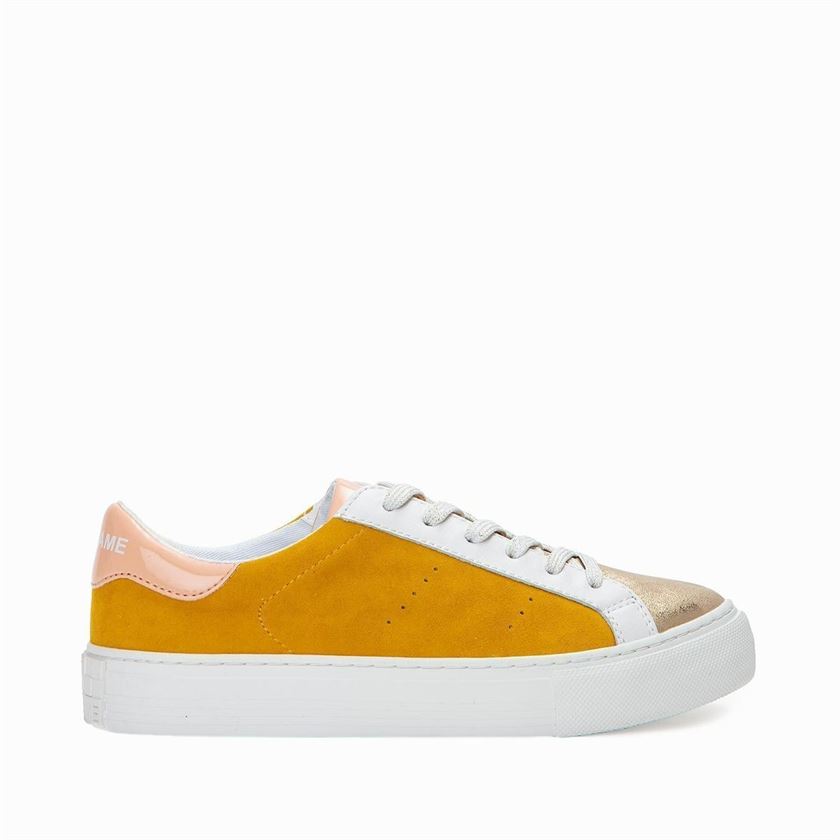 femme No name femme arcade sneaker suede marron