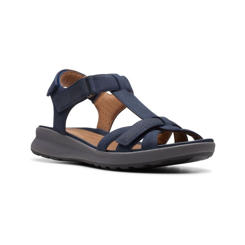 Clarks femme un adorn vibe bleu1107402_3 sur voshoes.com