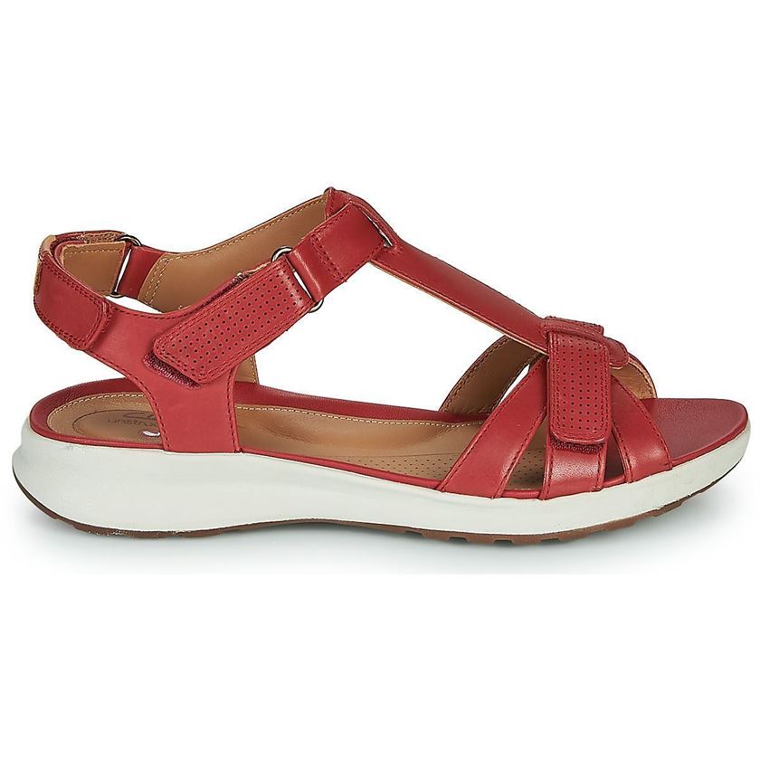 femme Clarks femme un adorn vibe rouge