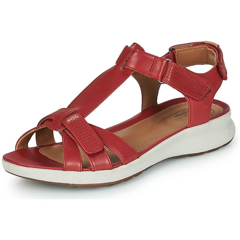 Clarks femme un adorn vibe rouge1107403_2 sur voshoes.com