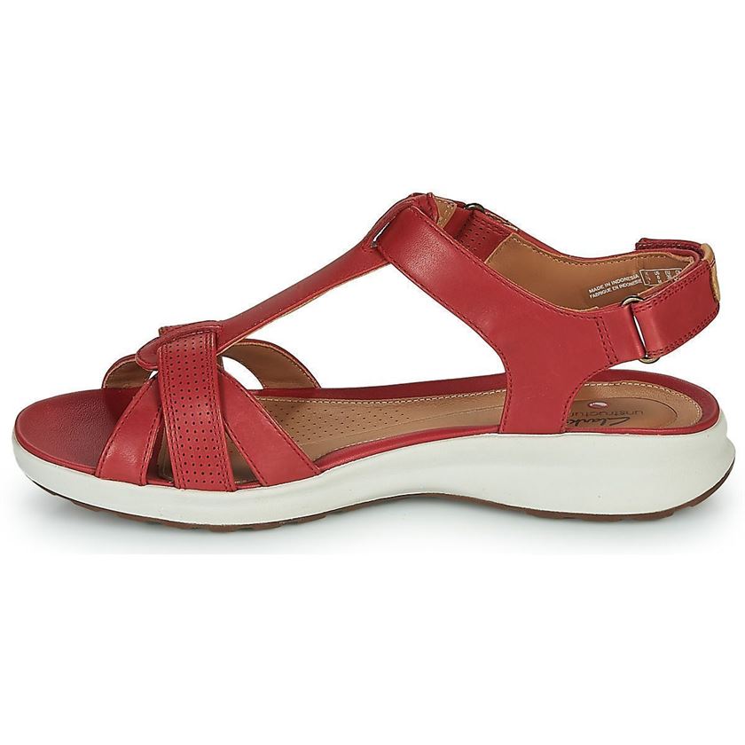 Clarks femme un adorn vibe rouge1107403_4 sur voshoes.com