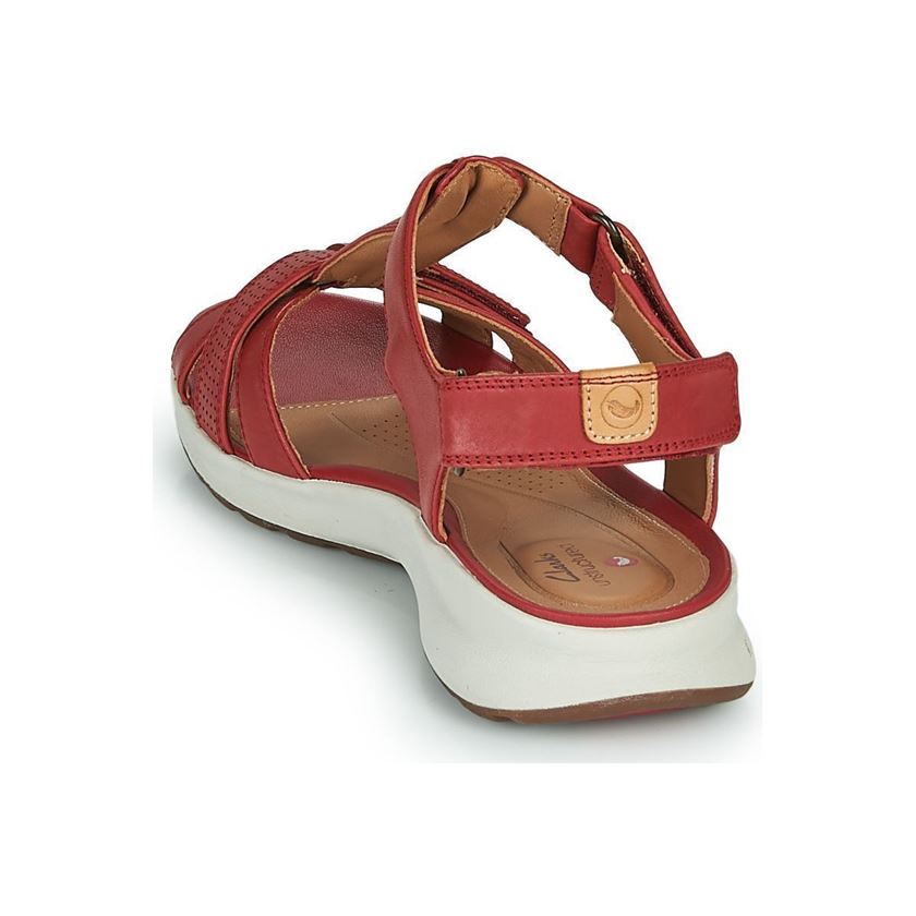 Clarks femme un adorn vibe rouge1107403_5 sur voshoes.com