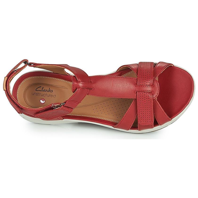 Clarks femme un adorn vibe rouge1107403_6 sur voshoes.com