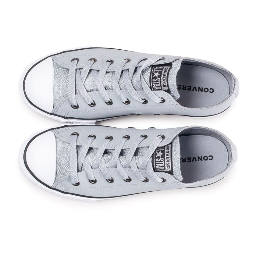 Converse fille chuck taylor all star glitter   ox gris1127801_5 sur voshoes.com