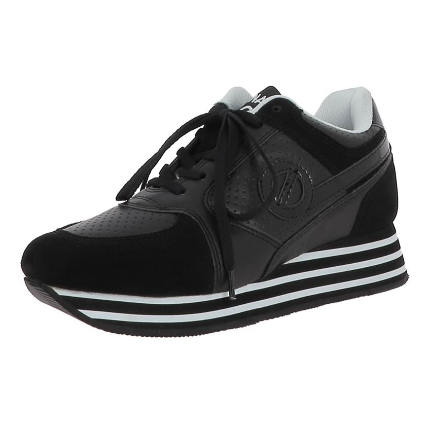 No name femme parko jogger nappa perfo noir1149901_2 sur voshoes.com