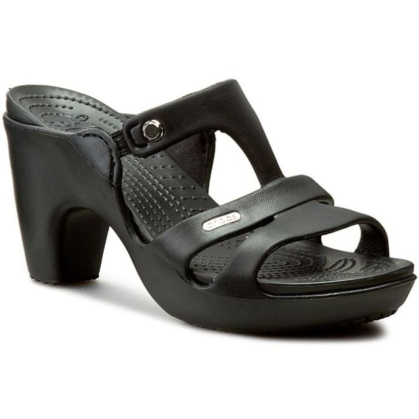 Crocs femme women¶s cyprus v heel noir1152301_2 sur voshoes.com