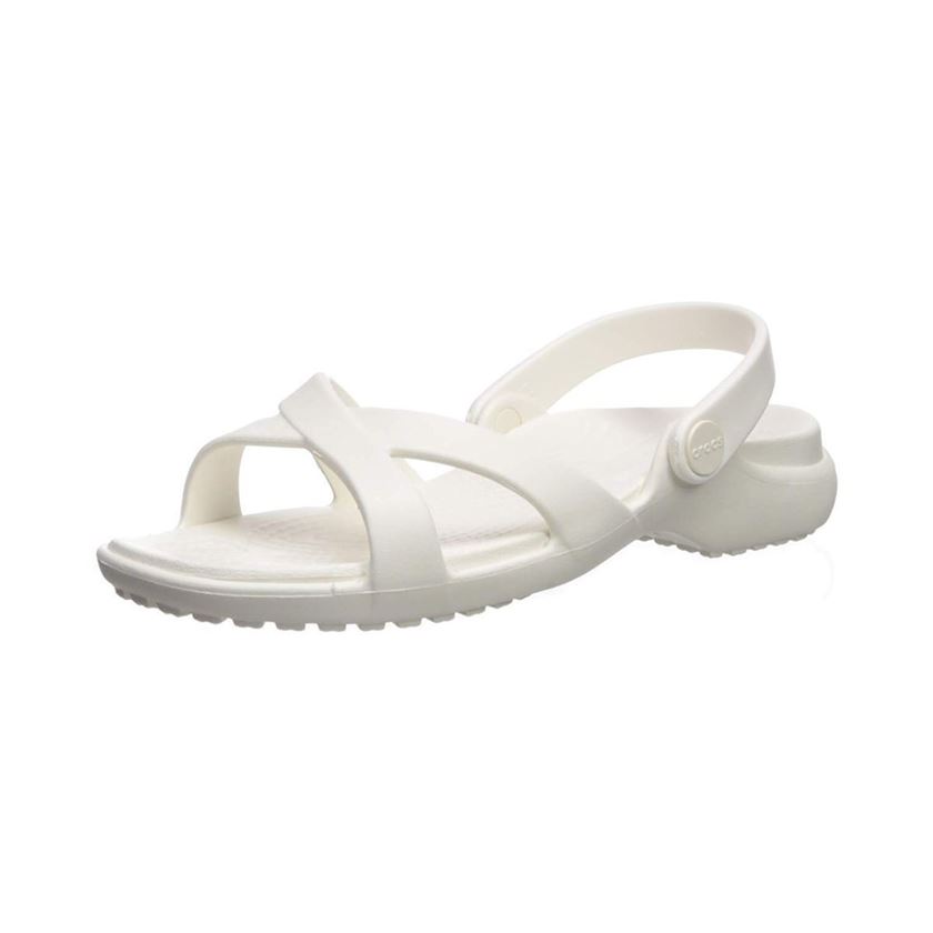 Crocs femme meleen crossband sandal blanc1152401_2 sur voshoes.com