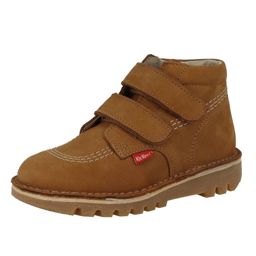 Kickers fille neovelcro marron1157801_2 sur voshoes.com