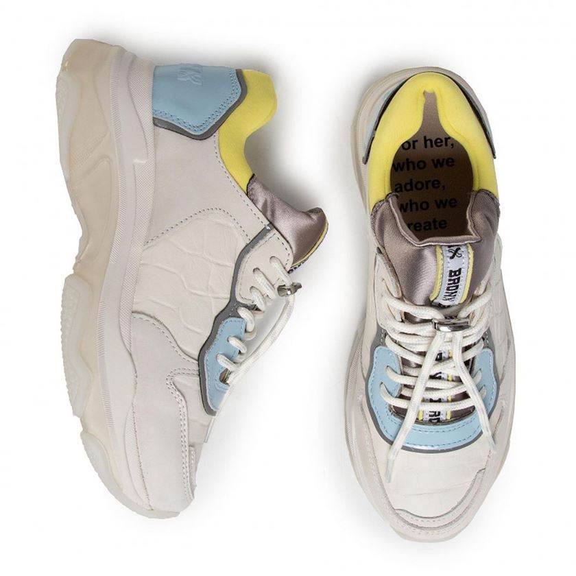 Bronx femme baisley blanc   bleu   jaune1173411_5 sur voshoes.com