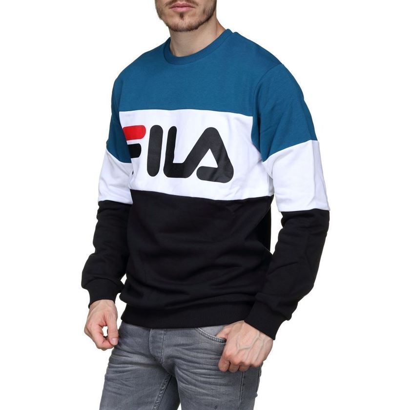 Fila homme men straight blocked crew bleu1187202_5 sur voshoes.com