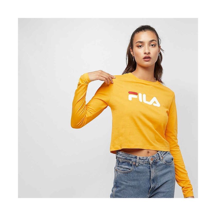 Fila femme marceline cropped ls shirt jaune1189202_2 sur voshoes.com