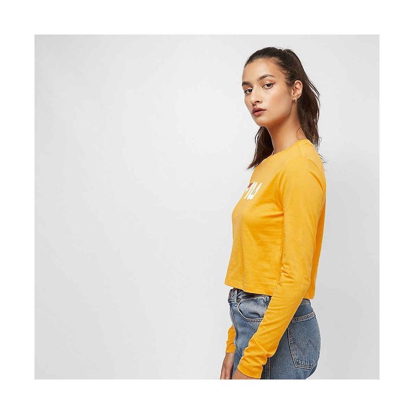 Fila femme marceline cropped ls shirt jaune1189202_3 sur voshoes.com