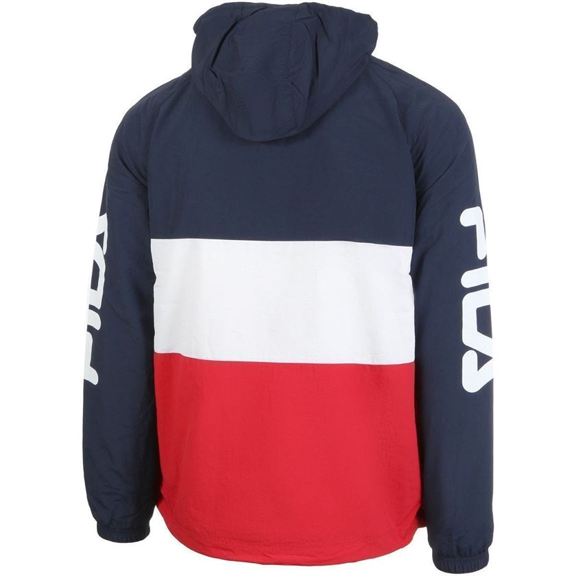 Fila homme ladislaus woven anorak rouge1189602_3 sur voshoes.com