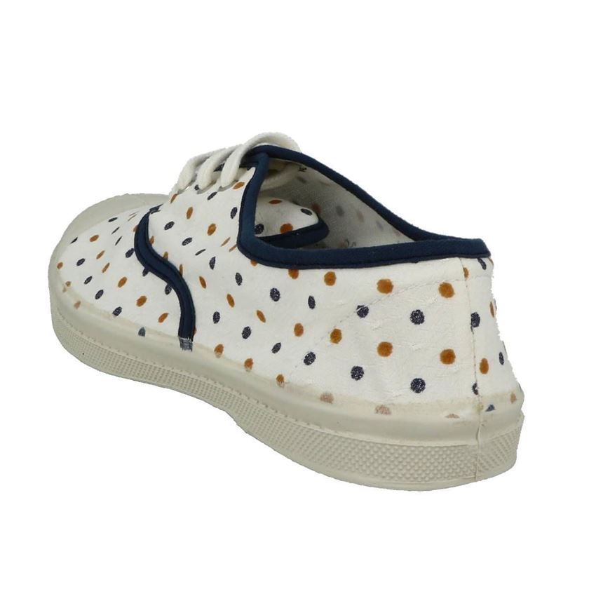 Bensimon femme pois jacquard blanc1209801_5 sur voshoes.com