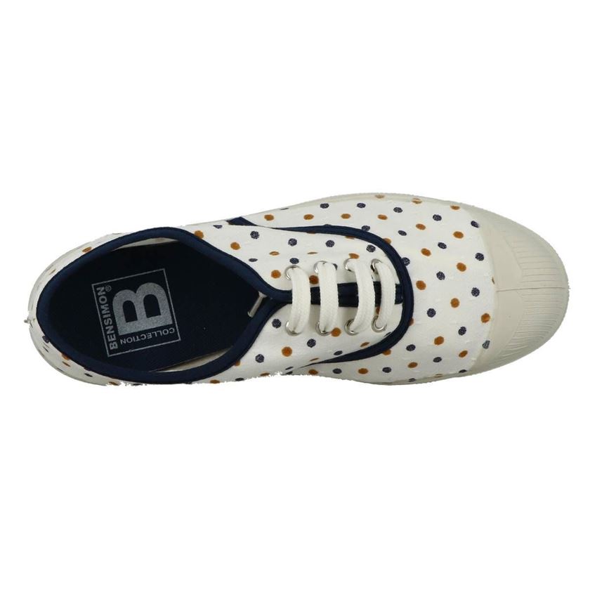 Bensimon femme pois jacquard blanc1209801_6 sur voshoes.com