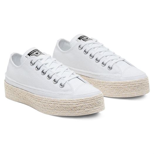 Converse femme ctas all star espadrille ox blanc1210801_2 sur voshoes.com