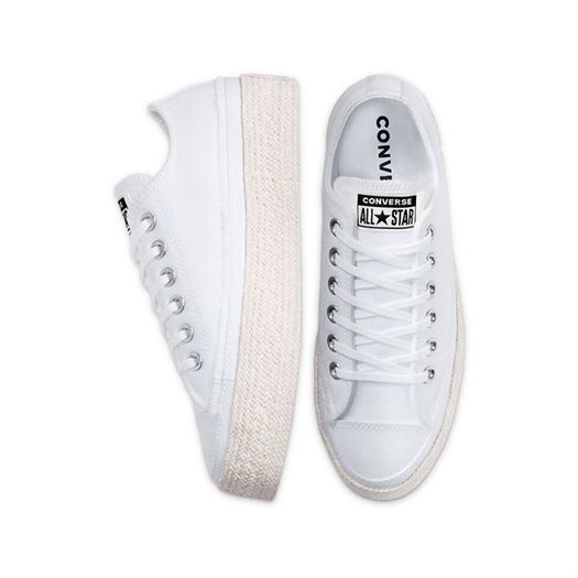 Converse femme ctas all star espadrille ox blanc1210801_4 sur voshoes.com