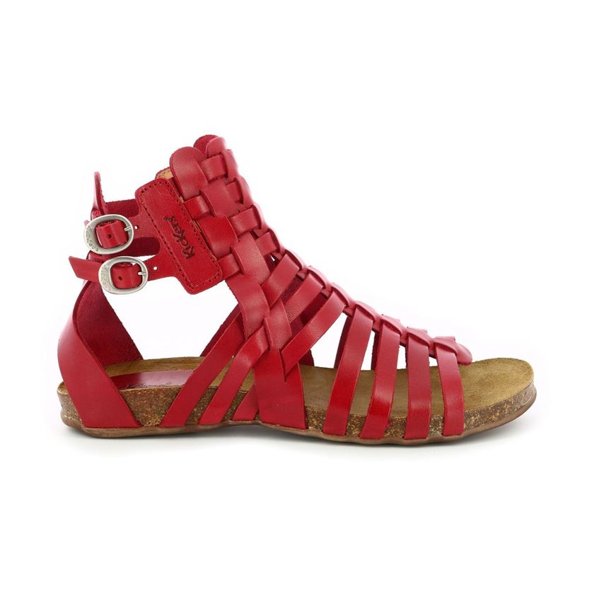 femme Kickers femme anaspart rouge