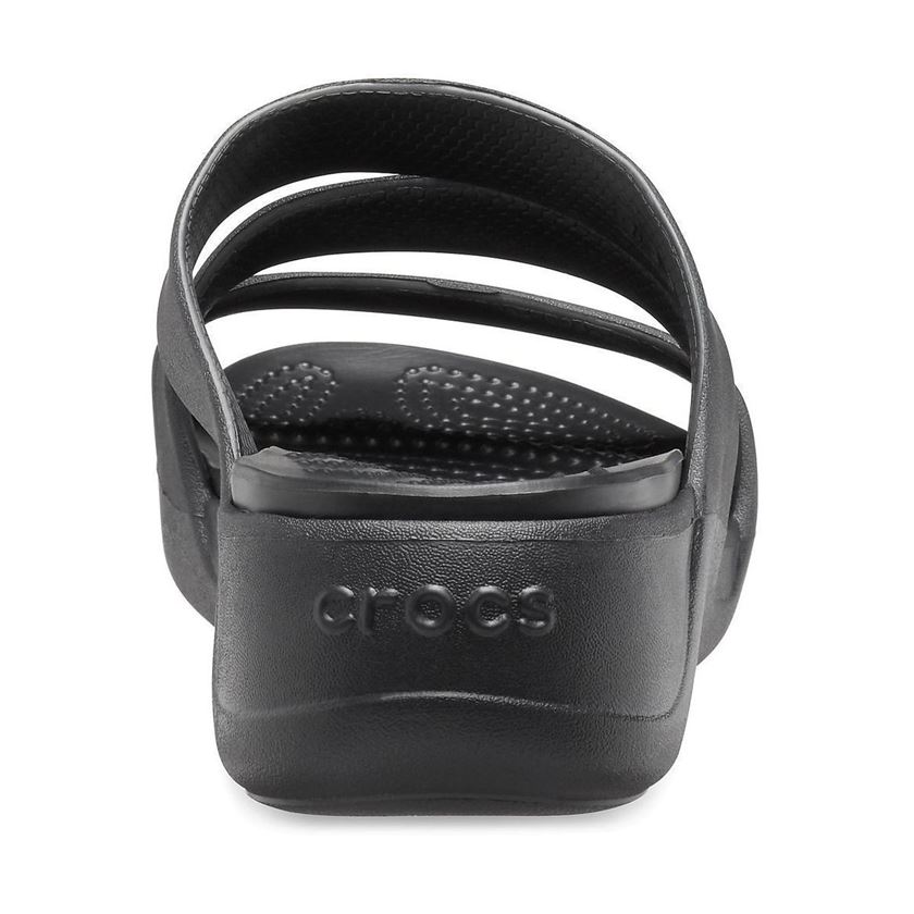 Crocs femme monterey strappy wedge noir1216201_4 sur voshoes.com
