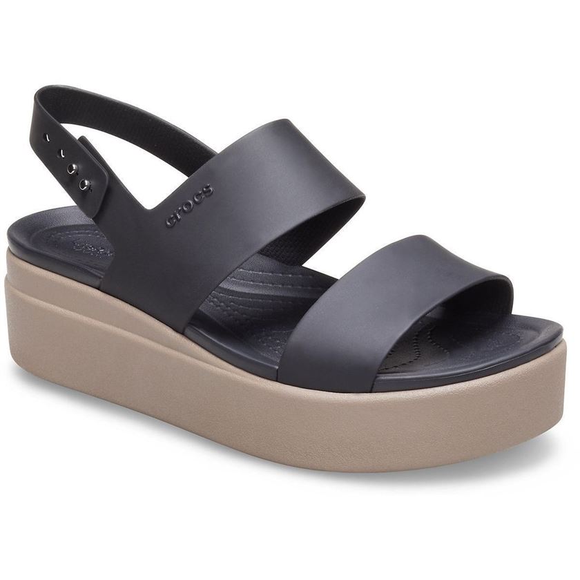 Crocs femme brooklyn low wedge noir1216501_4 sur voshoes.com