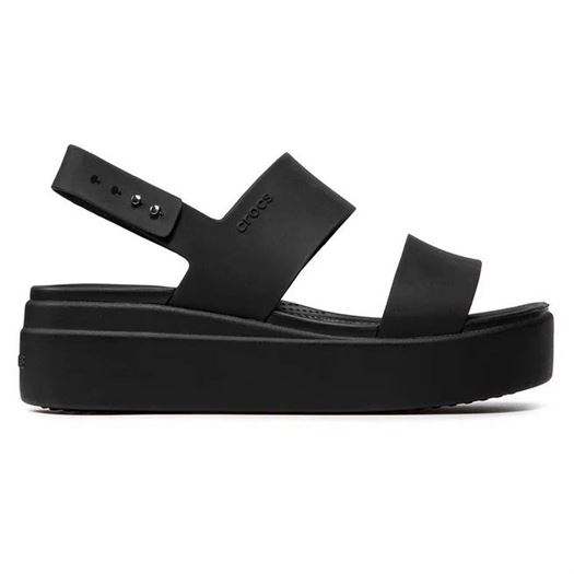 femme Crocs femme brooklyn low wedge noir