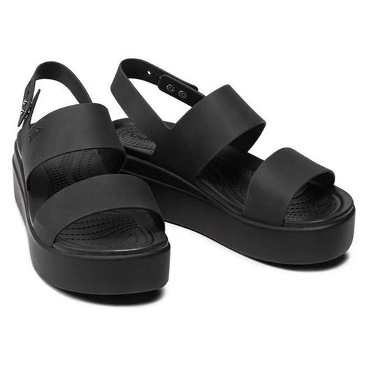 Crocs femme brooklyn low wedge noir1216502_3 sur voshoes.com