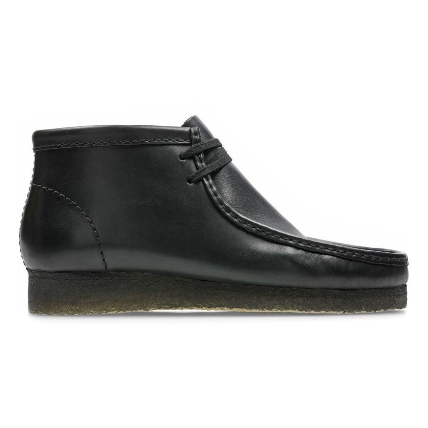 homme Clarks homme wallabee boot noir