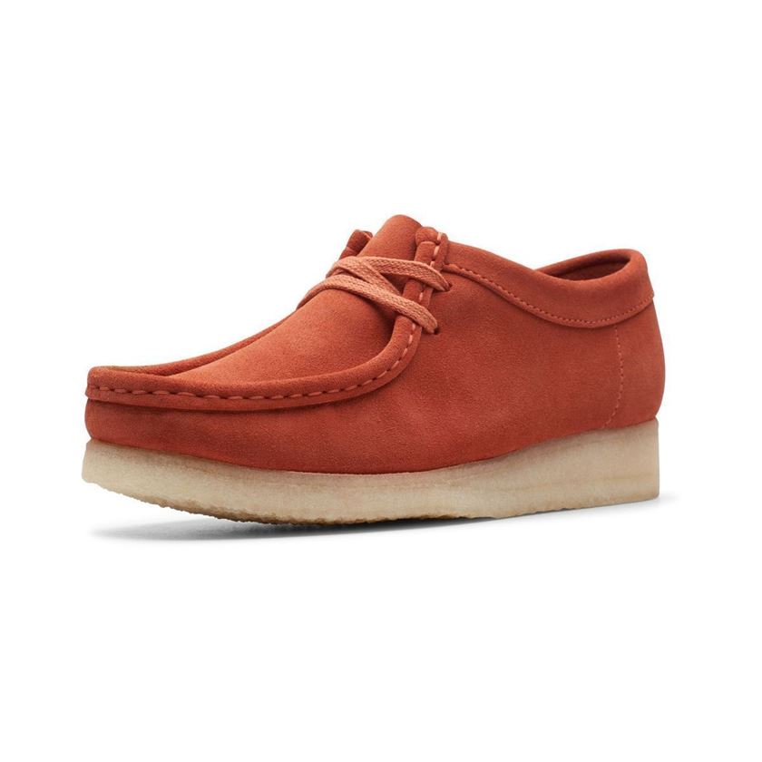 Clarks femme wallabee. burnt orange1219501_2 sur voshoes.com