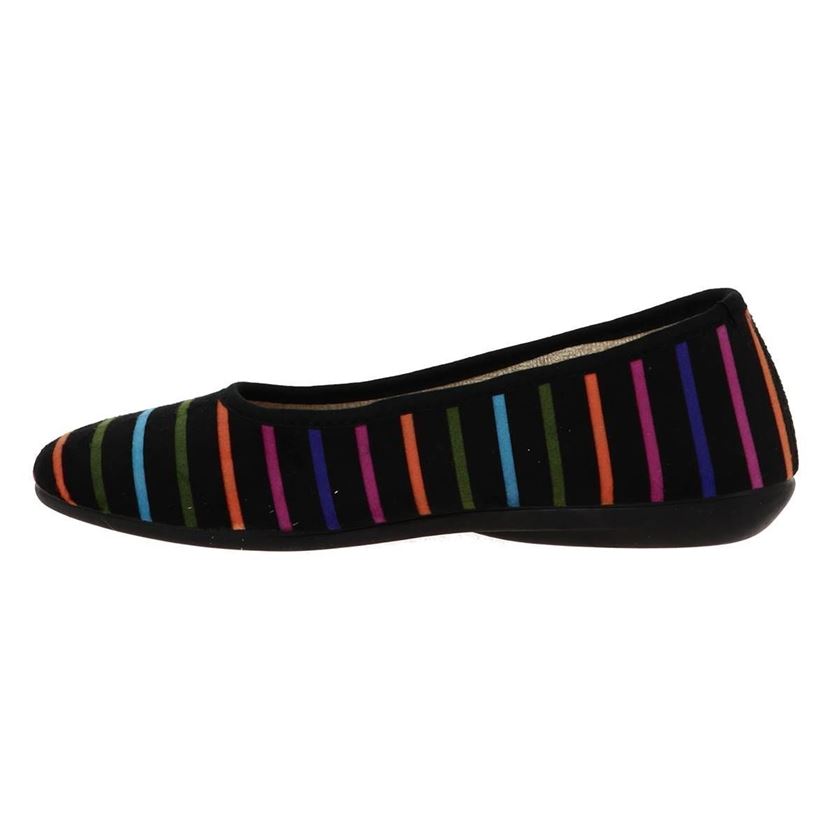 Maison de l espadrille femme ballerine rayee multicolore1236902_3 sur voshoes.com