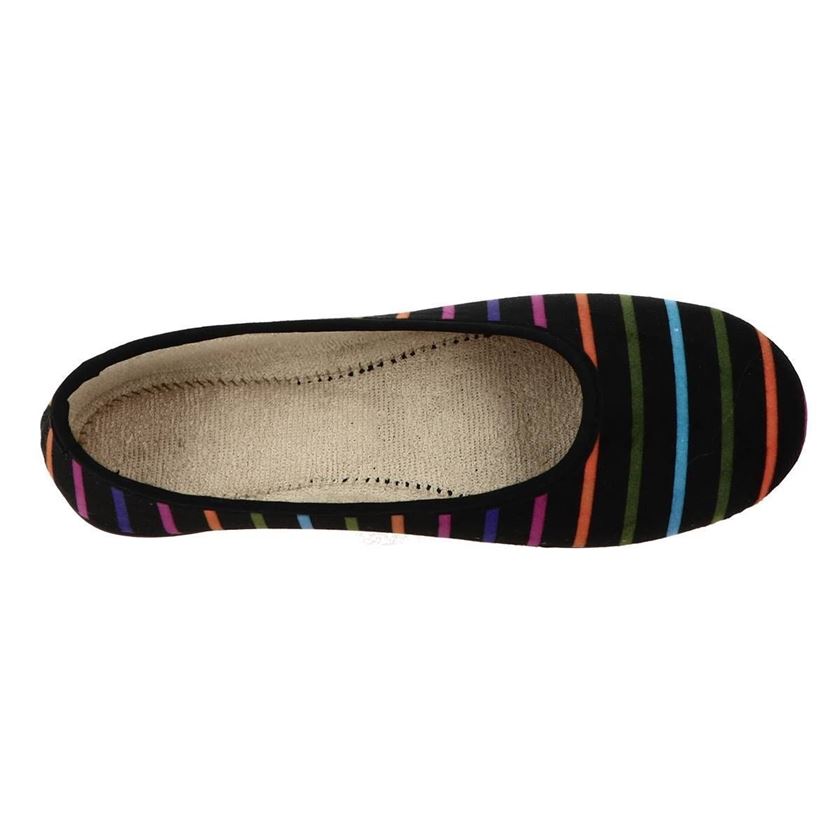 Maison de l espadrille femme ballerine rayee multicolore1236902_4 sur voshoes.com