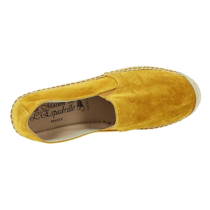 Maison de l espadrille femme espadrille 483 jaune1237402_4 sur voshoes.com