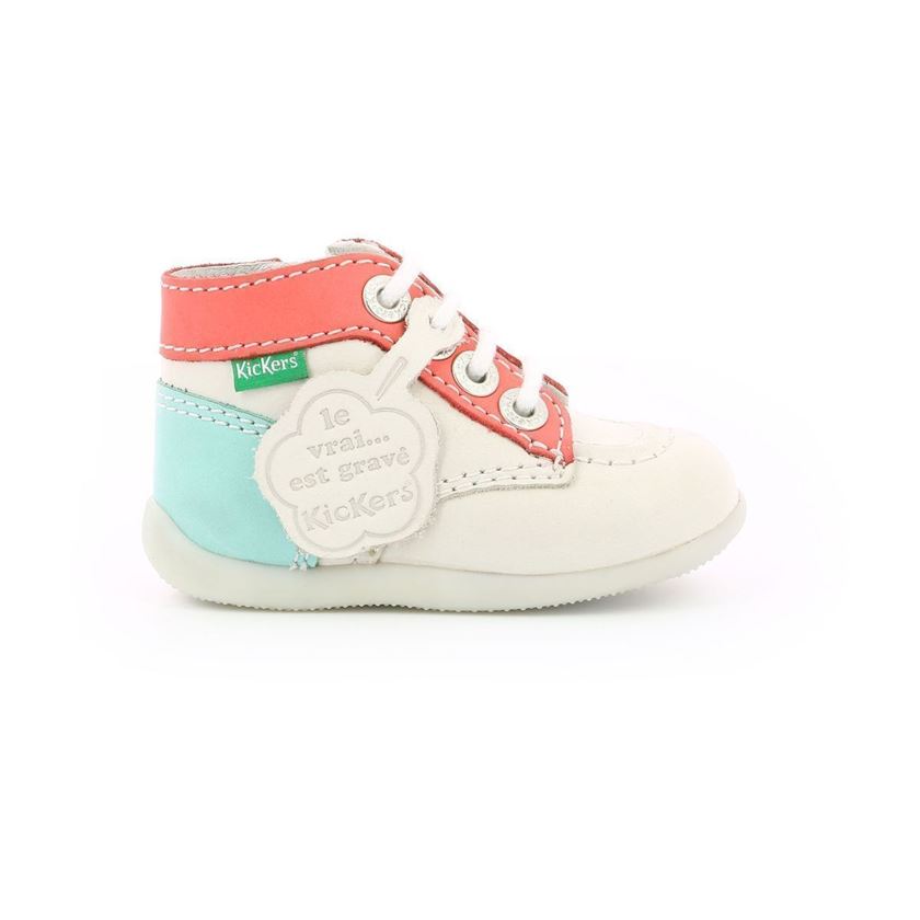 fille Kickers fille bonzip 2 blanc