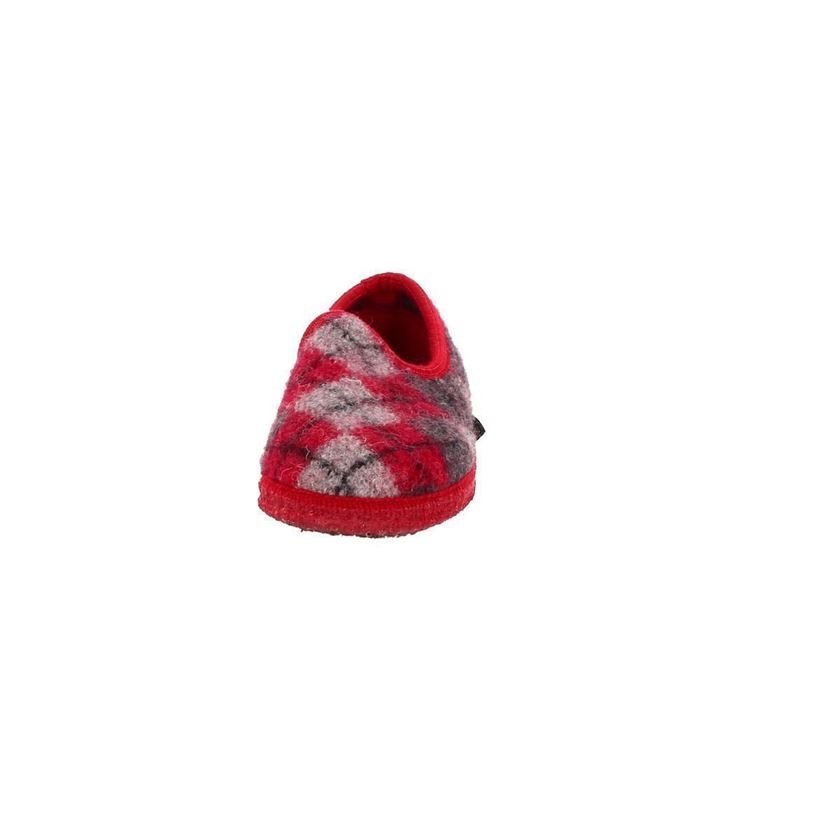 Haflinger femme slipper jaquard rouge1284901_4 sur voshoes.com