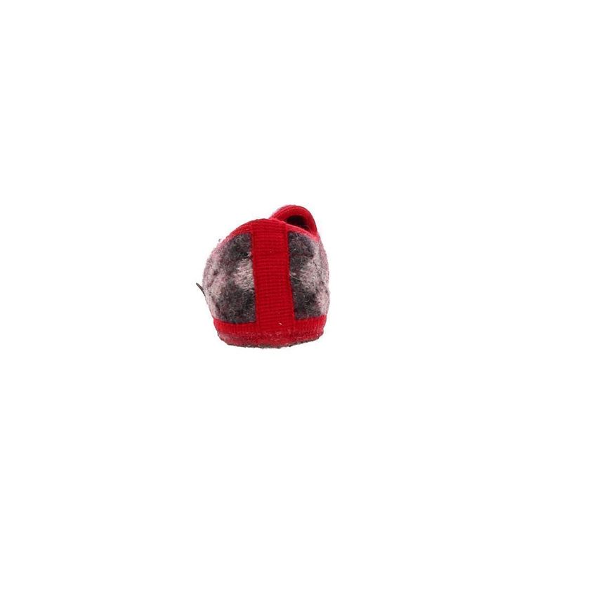 Haflinger femme slipper jaquard rouge1284901_5 sur voshoes.com