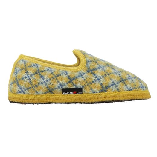 femme Haflinger femme slipper jaquard jaune