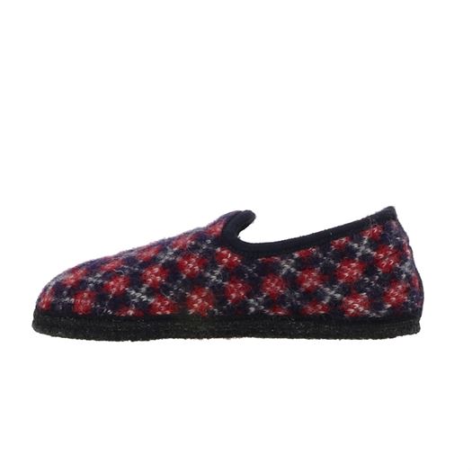 Haflinger femme slipper jaquard bleu1284904_3 sur voshoes.com