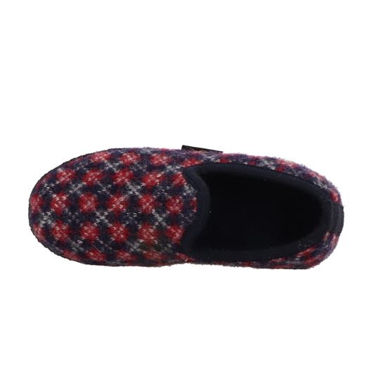 Haflinger femme slipper jaquard bleu1284904_6 sur voshoes.com
