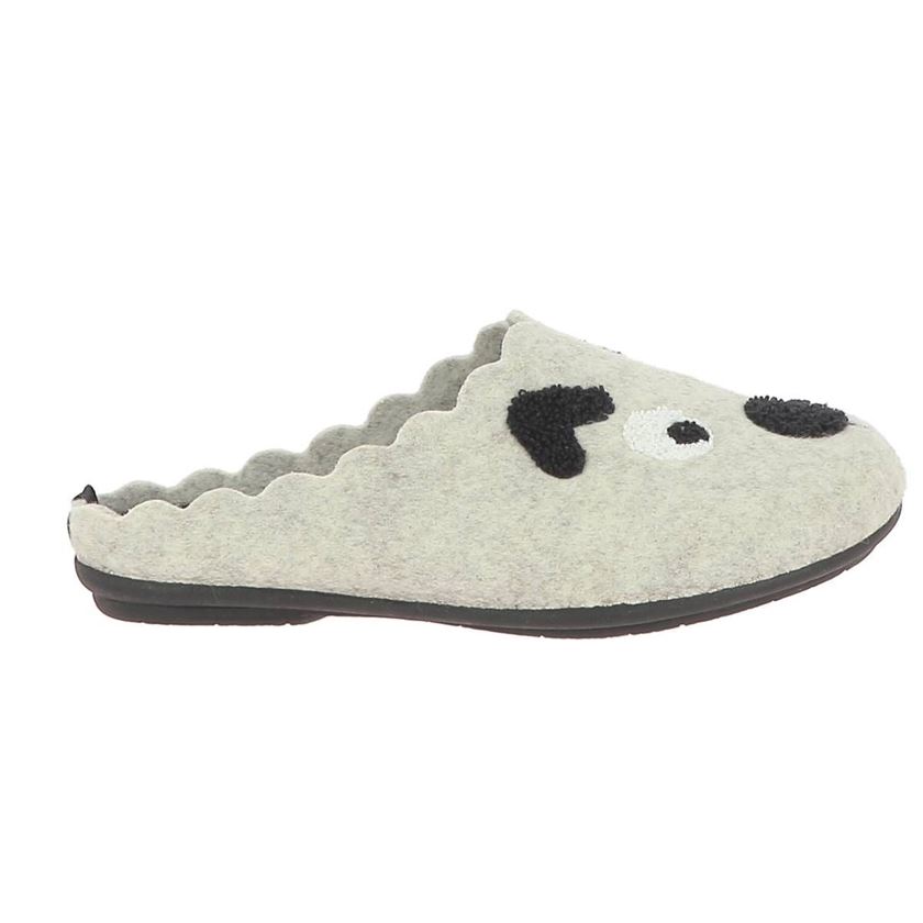 femme Maison de l espadrille femme chien blanc