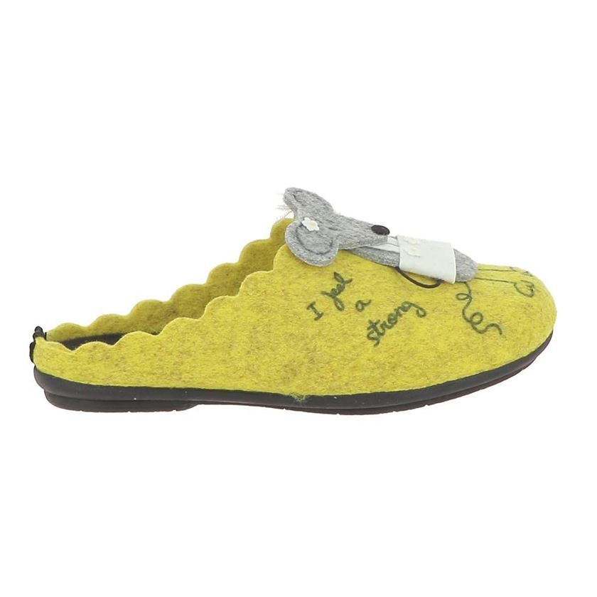 femme Maison de l espadrille femme souris jaune