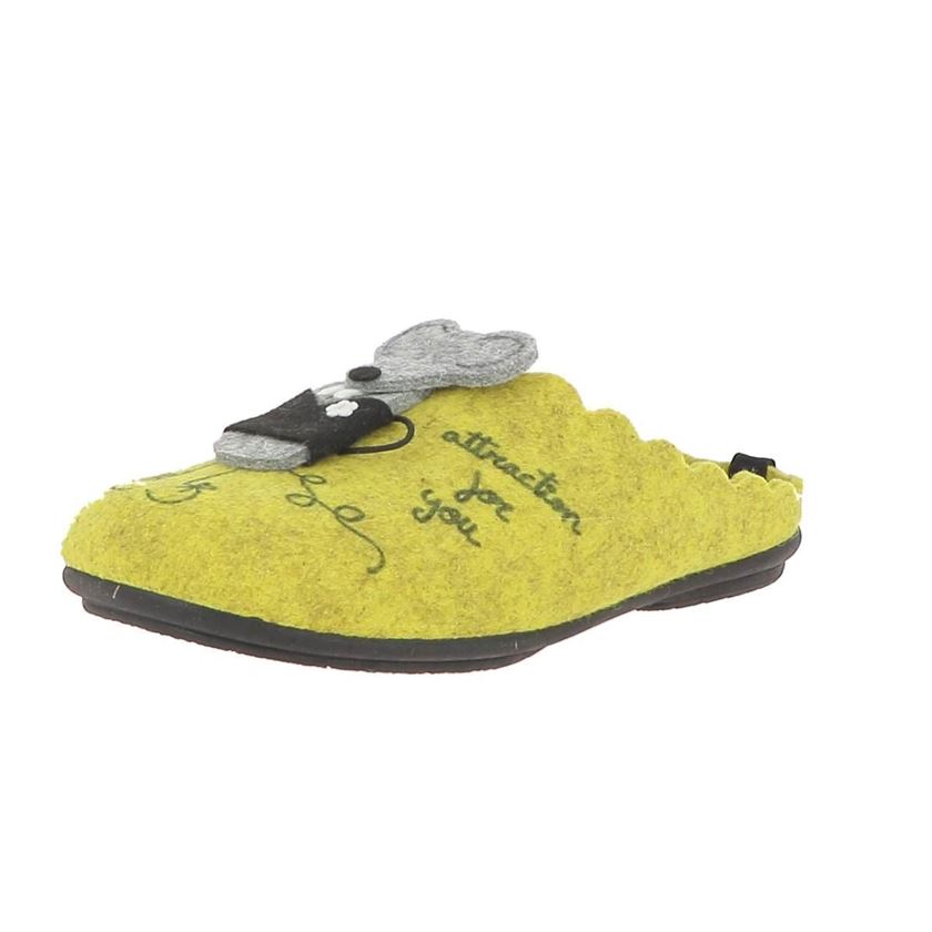 Maison de l espadrille femme souris jaune1291501_2 sur voshoes.com