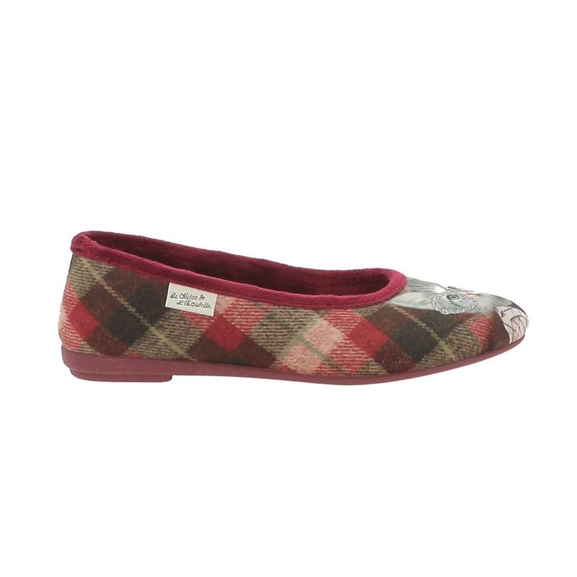 femme Maison de l espadrille femme chat bordeaux