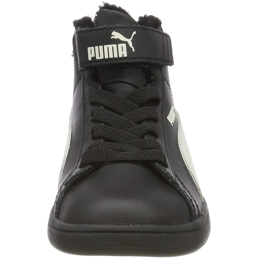 Puma garcon smash v2 mid l fur noir1304601_4 sur voshoes.com