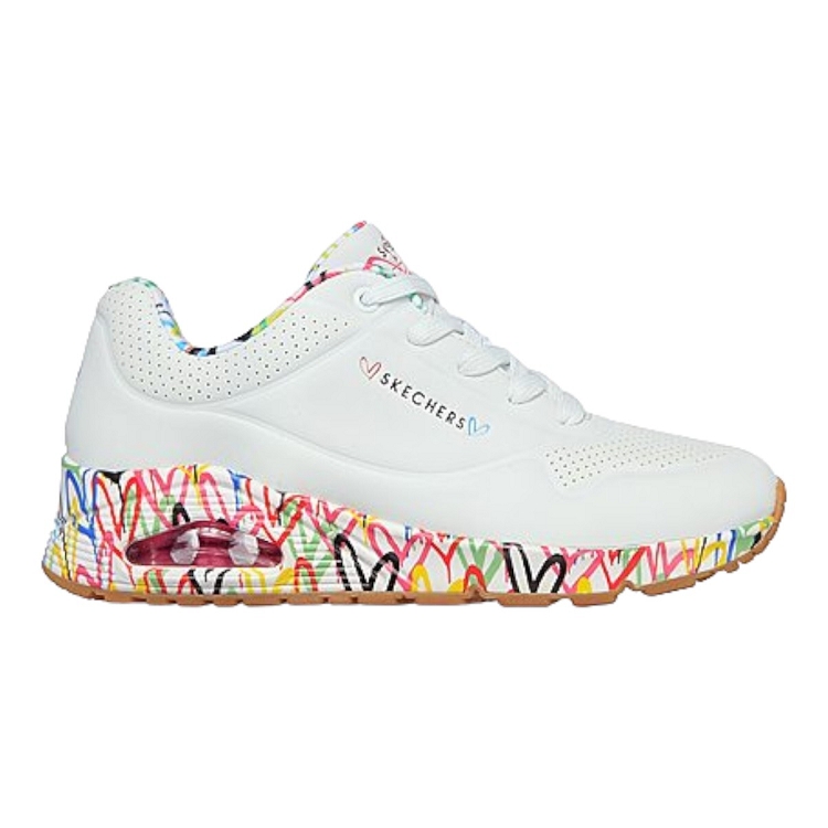 femme Skechers femme uno loving love blanc