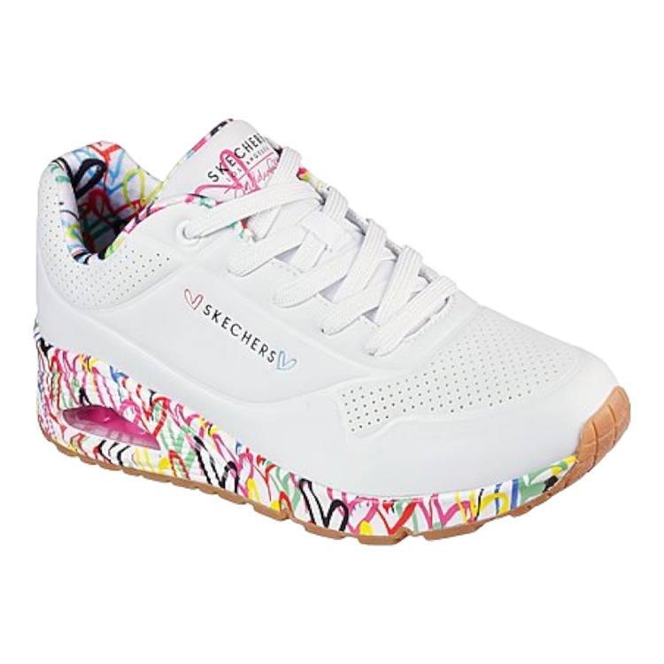 Skechers femme uno loving love blanc1306601_2 sur voshoes.com