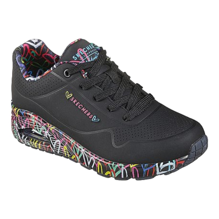 Skechers femme uno loving love noir1306602_2 sur voshoes.com