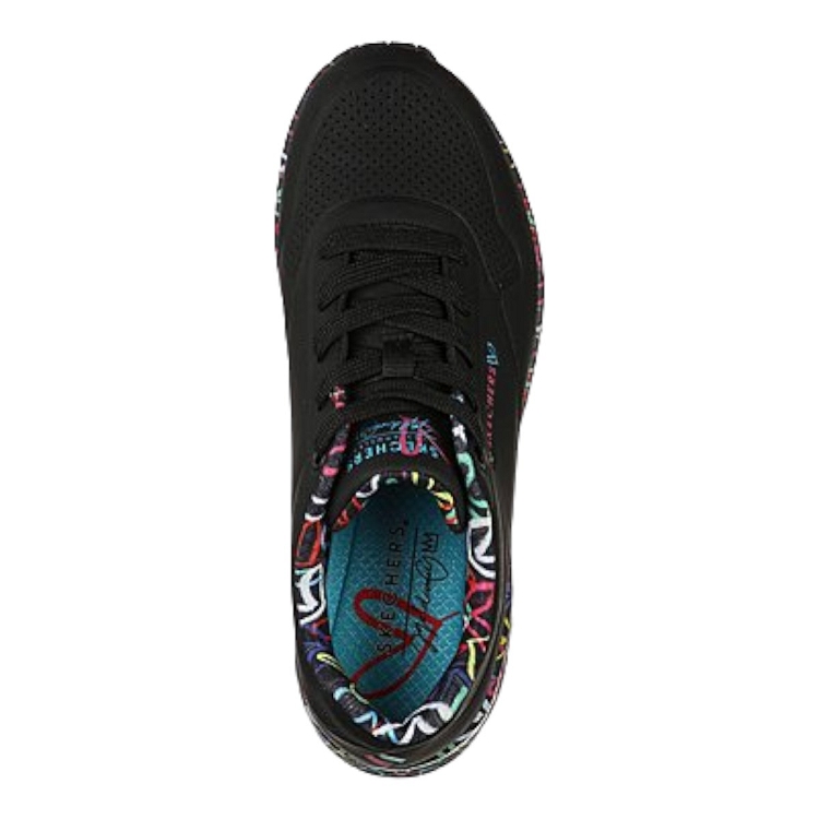 Skechers femme uno loving love noir1306602_4 sur voshoes.com